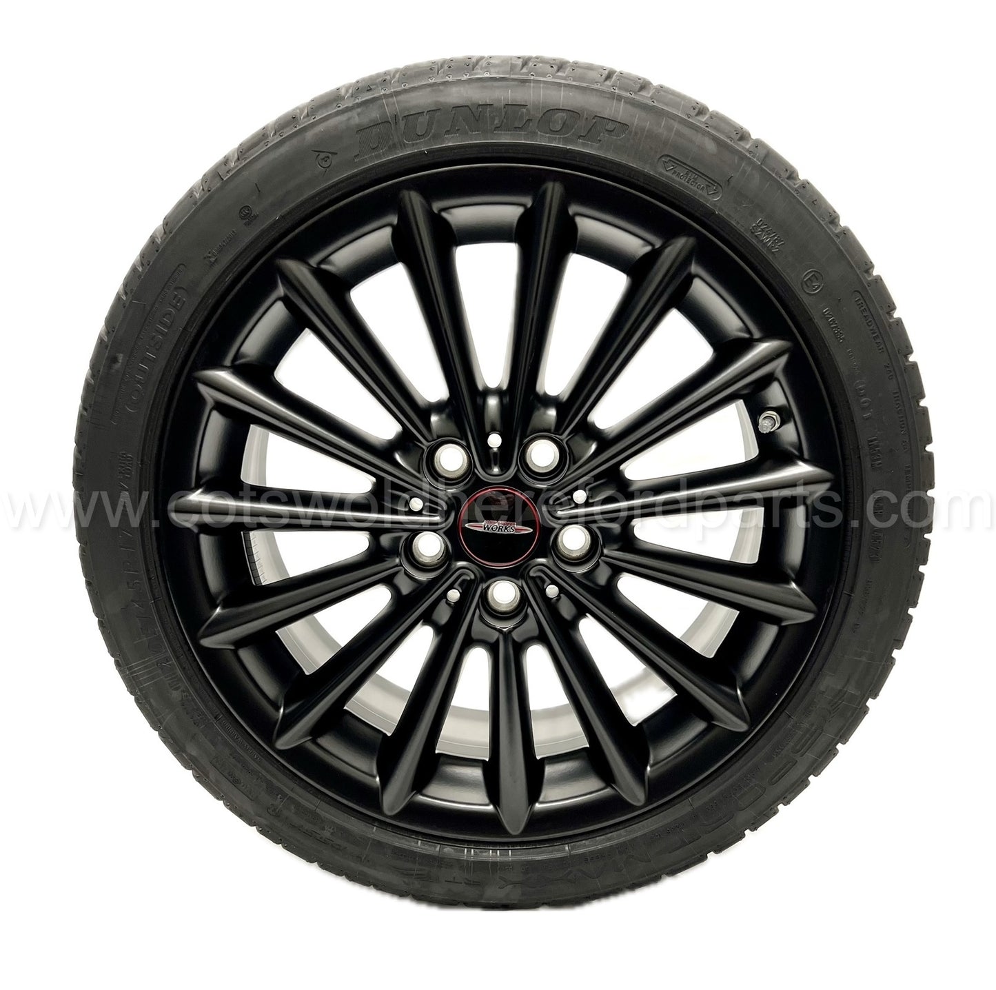 Genuine MINI RDC JCW 17" Wheel And Tyre Set Matt Black 36112459604