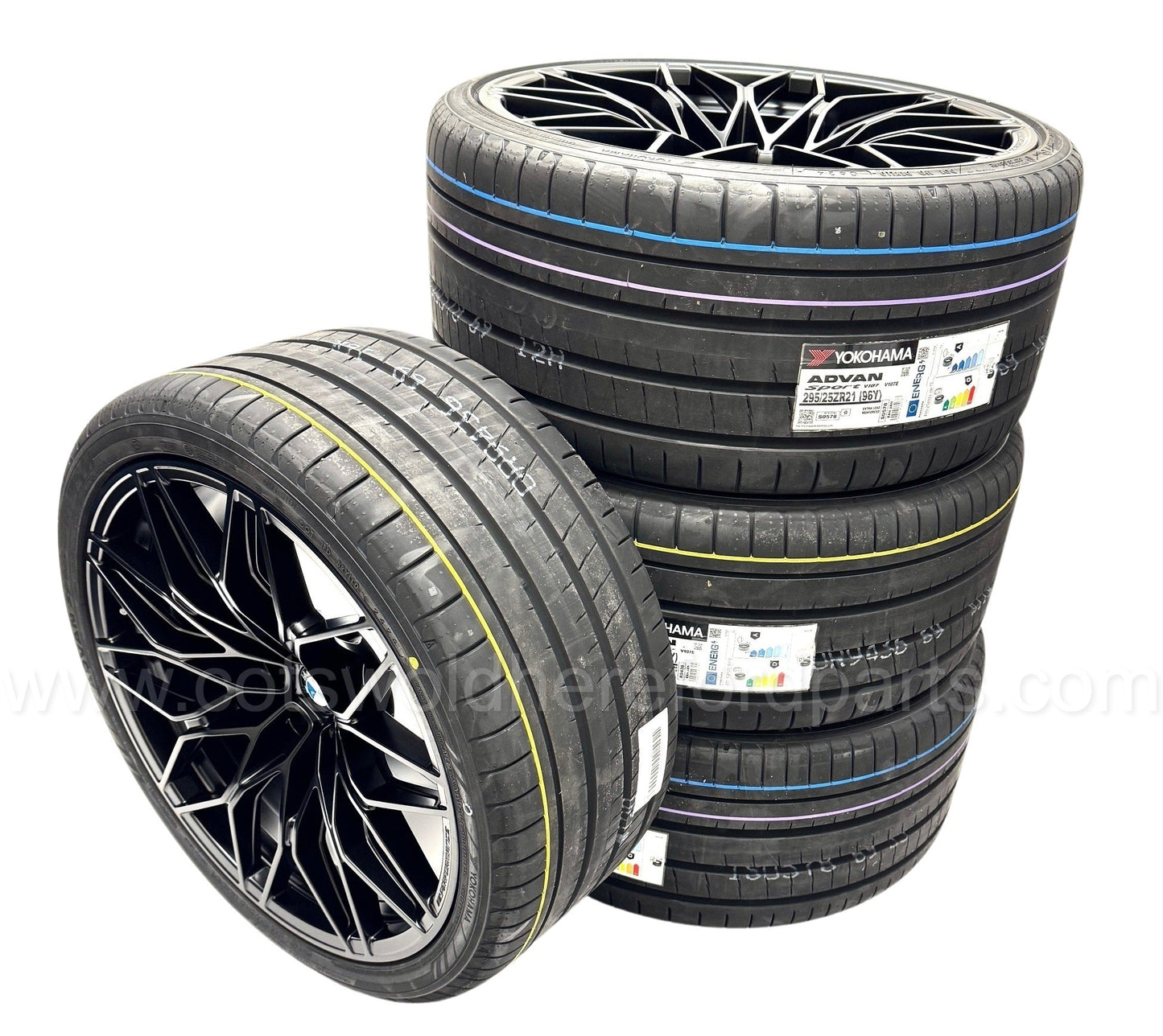 BMW Genuine G80 G82 M3 M4 Wheel & Tyre Set 1000M Black M Performance 36115A075C2