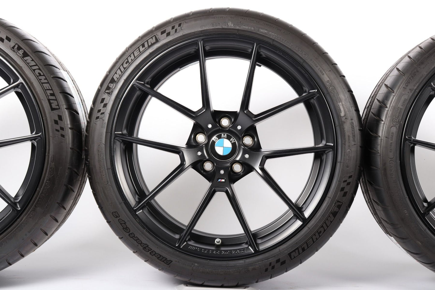 BMW Genuine 763M M3 M4 F80 Wheel & Tyre Set Matt Black M Performance 36112449763