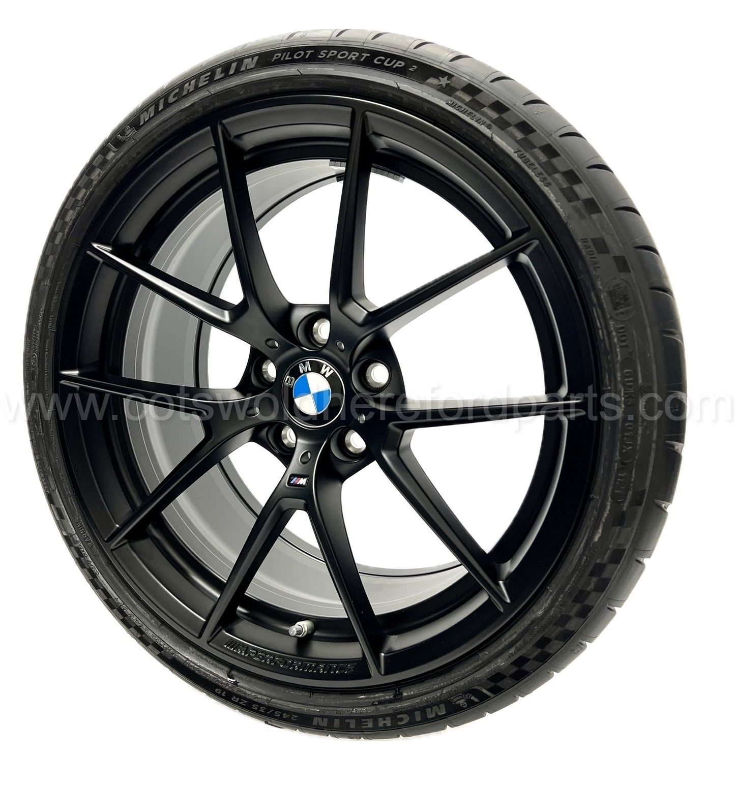 BMW Genuine 763M F87 M2 Wheel & Tyre Set Matt Black M Performance 36115A3DE45