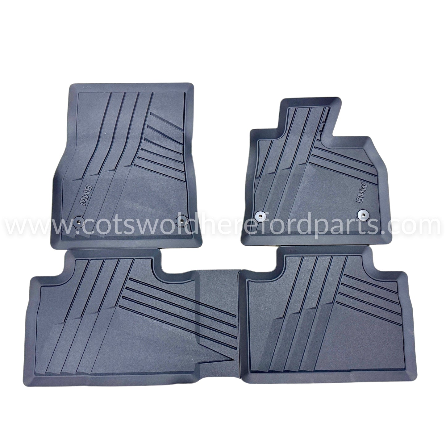 Genuine BMW iX3 NA5 Protective Rubber Floor Mats Front & Rear 51475B44A41, A42