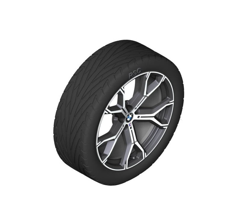 BMW Genuine 21" M Performance Y-Spoke 741M Alloy Wheels G05 LCI G06 LCI 36115A818D3